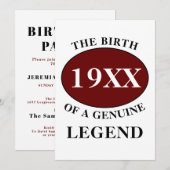 Birthday Monogram Initiaal Naam Jaar Humor Birthda Kaart (Voorkant / Achterkant)