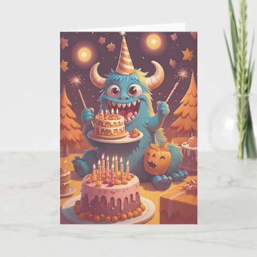 Birthday Monster Bash Kaart (Voorkant)