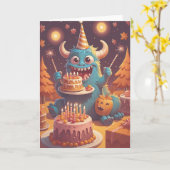 Birthday Monster Bash Kaart (Gele Bloem)