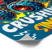 Birthday Monster Truck 5 Year Old Boys 5th Party B Poster (Hoek)