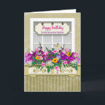 Birthday, Mother, Flowers in Window Box Kaart<br><div class="desc">See same image on many other categories including expressies,  uitnodigingen and more.</div>