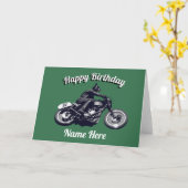 Birthday motorfietsen kaart (Gele Bloem)