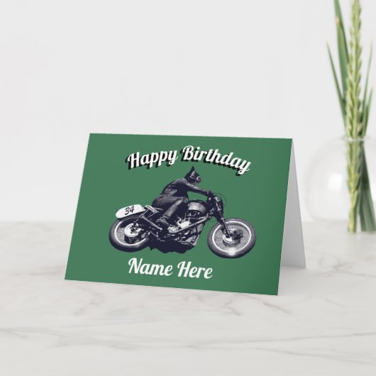 Birthday motorfietsen kaart (Voorkant)