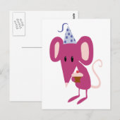 Birthday Mouse Briefkaart (Voorkant / Achterkant)