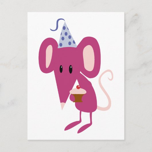 Birthday Mouse Briefkaart (Voorkant)