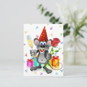 Birthday Mouse Briefkaart (Staand voorkant)