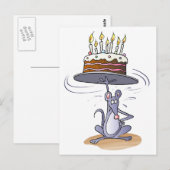 Birthday Mouse Briefkaart (Voorkant / Achterkant)