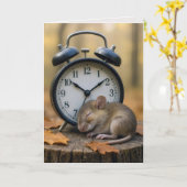 Birthday Mouse Getting Older Humor Kaart (Gele Bloem)