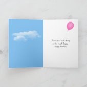 Birthday Mouse In a Pink Dress On a Swing Kaart (Binnen)