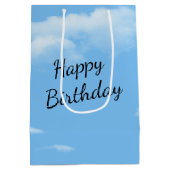 Birthday Mouse In a Pink Dress On a Swing Medium Cadeauzakje (Achterkant)