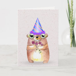 Birthday Mouse met Pet van de partij Kaart