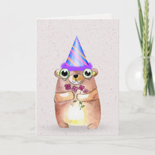 Birthday Mouse met Pet van de partij Kaart