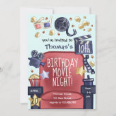 Birthday movie night Invitation Kaart (Voorkant)