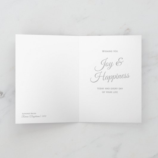 Birthday Mucha Reverie Daydroom Art Nouveau C0989 Kaart (Binnen)