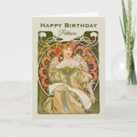 Birthday Mucha Reverie Daydroom Art Nouveau C0989