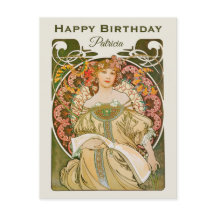 Birthday Mucha Reverie Daydroom Art Nouveau CC1031