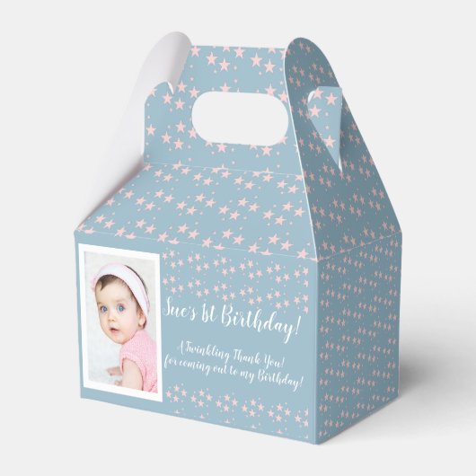 Birthday Multi Mixed Stars Bedankdoosjes (Voorkant Zijde)