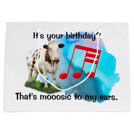 Birthday Musical Koe Groot Cadeauzakje (Voorkant)