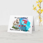 Birthday Musical Koe Kaart (Gele Bloem)