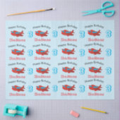 Birthday-naam en ouderdom van het roodblauwe vlieg tissuepapier (Craft)