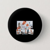 Birthday Name Age Photo Collage  Ronde Button 5,7 Cm (Voorkant)