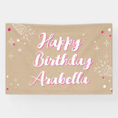 Birthday Name Banner - Painted Style Photo Wall (Horizontaal)