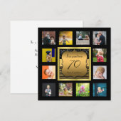 Birthday Name Jaar Foto Black Gold Art Deco (Voorkant / Achterkant)