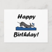 Birthday Narwhal Briefkaart (Voorkant)