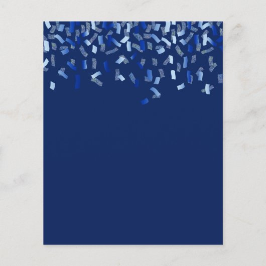 Birthday navy blue mannen guy budget uitnodiging flyer (Achterkant)