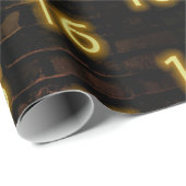 Birthday Neon 16 Sign on Brick Cadeaupapier (Rol Hoek)