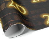 Birthday Neon 20 Sign on Brick Cadeaupapier (Rol Hoek)