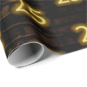 Birthday Neon 25 Sign on Brick Cadeaupapier (Rol Hoek)