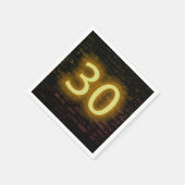 Birthday Neon 30 Sign on Brick Wall Servet (Hoek)
