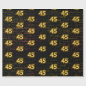 Birthday Neon 45 Sign on Brick Cadeaupapier (Vlak)