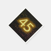 Birthday Neon 45 Sign on Brick Wall Servet (Hoek)