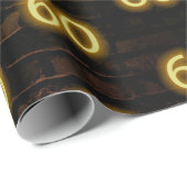 Birthday Neon 60 Sign on Brick Cadeaupapier (Rol Hoek)