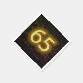 Birthday Neon 65 Sign on Brick Wall Servet (Hoek)