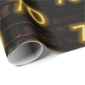 Birthday Neon 70 Sign on Brick Cadeaupapier (Rol Hoek)