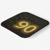 Birthday Neon 90 Sign on Brick Wall Papieren Bordje (Gebogen)