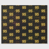 Birthday Neon 95 Sign on Brick Cadeaupapier (Vlak)
