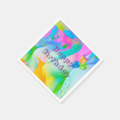 Birthday Neon Rainbow Abstract Servet (Hoek)