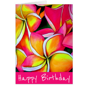 Birthday Neon roze Frangipani Plumeria