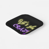 Birthday Neon Sign. with Candle Papieren Bordje (Gebogen)