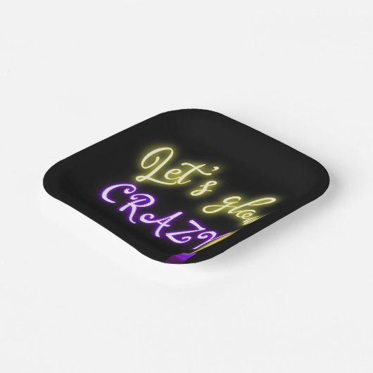 Birthday Neon Sign. with Candle Papieren Bordje (Gebogen)