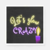 Birthday Neon Sign. with Candle Servet (Voorkant)
