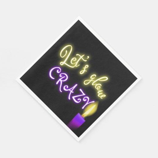 Birthday Neon Sign. with Candle Servet (Hoek)