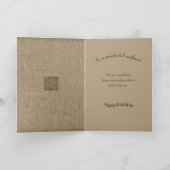 Birthday Nephew-schaduwen van bruine unieke patron Kaart (Binnen)