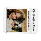 Birthday News Paper Magneet (Horizontaal)