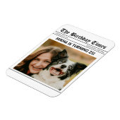 Birthday News Paper Magneet (Linkerzijde)