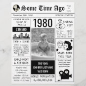 Birthday Newspaper Year 1980 Flyer (Voorkant)